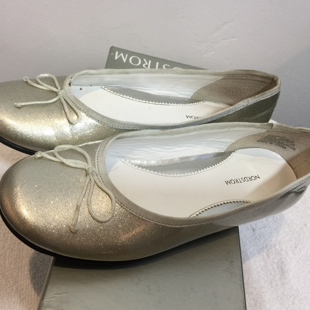 Nordstrom's Girls golden Ballet  flats